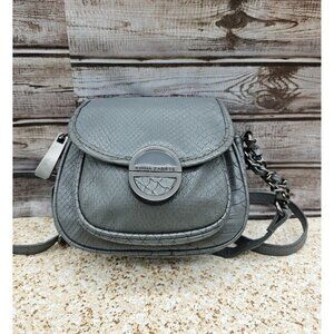 Kirna Zabête Snake Print Gray Evening Flap Chain Bag